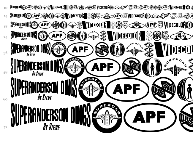 Anderson Dings 1 font waterfall